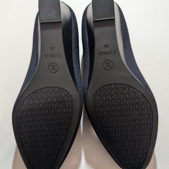 VIVAIA Aria Wedge Pointed Toe Shoes – Dark blue / Navy– Size 36 (US 6) NWOT - Picture 4 of 4